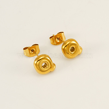 Letter Q 304 Stainless Steel Stud Earrings