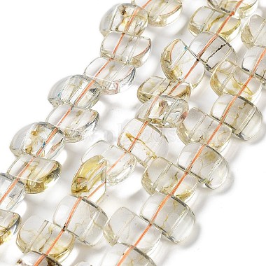 Light Khaki Rectangle Glass Beads
