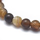 Natural Banded Agate/Striped Agate Bead Stretch Bracelets(BJEW-K212-B-003)-2