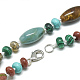 Colliers de perles de pierres précieuses naturelles et synthétiques(NJEW-S388-28)-2