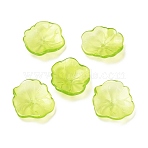 Glass Beads, Lotus Petal, Green Yellow, 24.5x24x6.5mm, Hole: 1.2mm(GLAA-Q095-01B)
