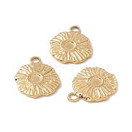 Ion Plating(IP) 304 Stainless Steel Pendants, Lotus Leaf, Golden, 18.5x15x2mm, Hole: 2.5mm(STAS-E153-02G)