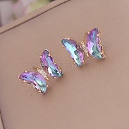 Fashionable Gradient Butterfly Earrings for Women, Stylish Stud Earrings, Golden(YE8672-1)