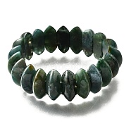 Bicone Natural Indian Agate Beads Stretch Bracelets for Women Men, Inner Diameter: 2-1/4~ 2-1/2 inch(5.75~6.45cm)(BJEW-C097-05K)