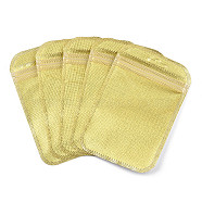 Translucent Plastic Zip Lock Bags, Resealable Packaging Bags, Rectangle, Gold, 13x8.5x0.03cm(OPP-Q006-03G)