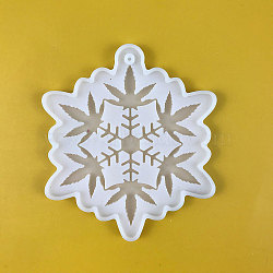 Silicone Molds, Christmas Pendant Molds, Gesso Resin Casting Molds, Snowflake, 118x104x7mm(PW-WG3C93B-02)