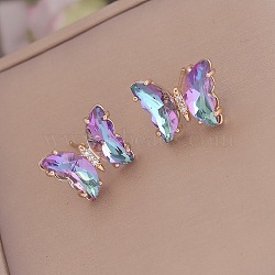 Fashionable Gradient Butterfly Earrings for Women, Stylish Stud Earrings, Golden(YE8672-1)