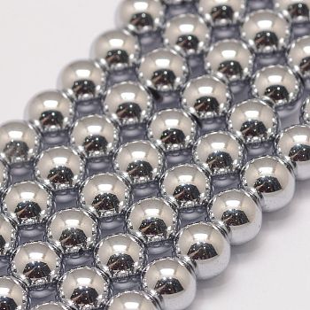 Grade AA Magnetic Synthetic Hematite Bead Strands, Round, 10mm, Hole: 1.8mm, about 41pcs/strand, 16 inch