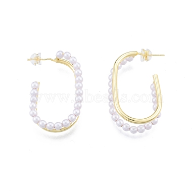 Oval Plastic Stud Earrings