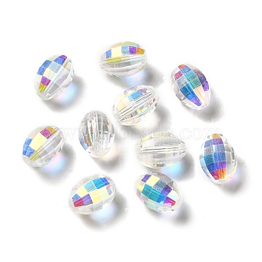 Clear AB Oval Glass Beads