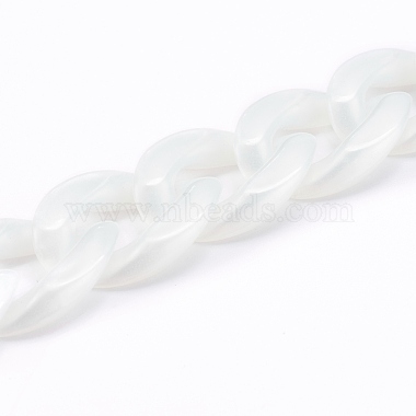 Handmade Opaque Acrylic Curb Chains(AJEW-JB00925-05)-2