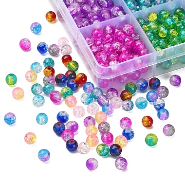 840Pcs 12 Colors Spray Painted Crackle Glass Beads(CCG-YW0001-11)-3