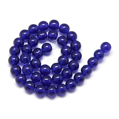 4mm Blue Round Glass Crystal Beads Strands Spacer Beads(X-GR4mm25Y)-2
