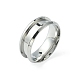 201 Stainless Steel Grooved Finger Ring Settings(STAS-TAC0001-10C-P)-1