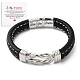 Word Love You Forever Stainless Steel Interlocking Knot Link Bracelet(JB753A)-1