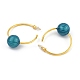 Round Brass Enamel Hoop Earrings for Women(EJEW-Q391-35G-01)-3