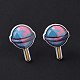 Colorful Acrylic Imitation Food Stud Earrings with Platic Pins for Women(EJEW-F293-02B)-3