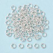 Brass Open Jump Ring Jewelry Components, Cadmium Free & Lead Free, Silver Color Plated, 18 Gauge, 5x1mm, Inner Diameter: 3mm, about 120pcs/10g(X-JRC5MM-S)