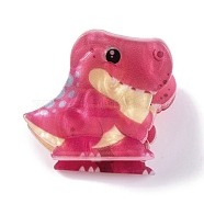 Cute Mini Dinosaur Acrylic Claw Hair Clips, Animal Hair Accessories for Girls, Cerise, 24x27x23mm(PHAR-A012-08C)