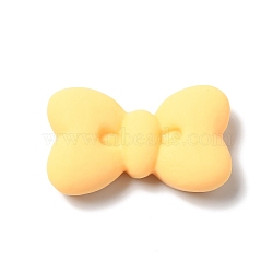 Opaque Resin Cabochons, Bowknot, Yellow, 20x33.5x8.5mm(RESI-K022-02B)