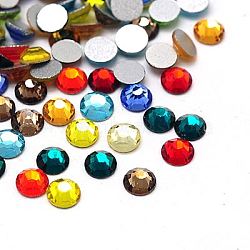 Glass Flat Back Rhinestone, Grade A, Back Plated, Faceted, Half Round, Mixed Color, 1.9~2mm, about 1440pcs/bag(RGLA-C002-SS6-M)