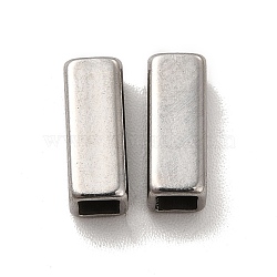 Non-Tarnish 304 Stainless Steel Beads, Rectangle, Stainless Steel Color, 10x4x4mm, Hole: 2.5x2.5mm(X-STAS-H179-04D-P)