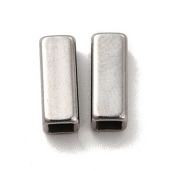304 Stainless Steel Beads, Rectangle, Stainless Steel Color, 10x4x4mm, Hole: 2.5x2.5mm