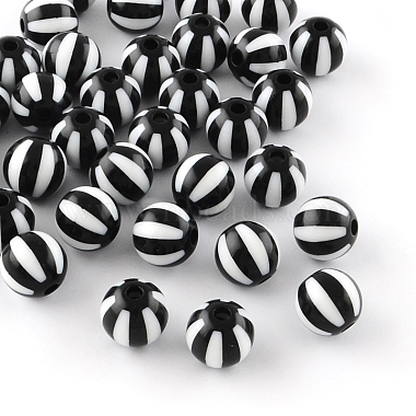 16mm Black Round Acrylic Beads