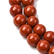 Grade A Natural Red Jasper Bead Strands(G-P075-36-6mm)-3