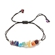 Natural & Synthetic Mixed Gemstone Chips Braided Bead Bracelet(BJEW-JB08011)-1