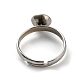 Adjustable 304 Stainless Steel Finger Rings Components(X-STAS-E163-97P)-4