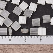 MIYUKI TILA Beads, Japanese Seed Beads, 2-Hole, (TL2592) Antique Ivory Silk Satin, 5x5x1.9mm, Hole: 0.8mm, about 118pcs/10g(X-SEED-J020-TL2592)