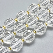 Grade A Natural Quartz Crystal Beads Strands, Rock Crystal, Faceted, Round, 11~12mm, Hole: 1.3mm, about 33pcs/Strand, 14.9 inch~15.7  inch(38~40cm)(G-K303-A11-12mm)