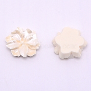 Opaque Resin Cabochon, Flower, Cornsilk, 26x23.7x6.5mm(RESI-CJC0003-18A)