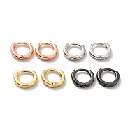 Rack Plating Brass Huggie Hoop Earrings, Hinged Earrings for Women, Lead Free & Cadmium Free, Mixed Color, 12 Gauge, 8x9x2mm, Pin: 1mm(EJEW-K093-01E)