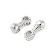 Alloy Charms, Chain Extender Drop, Teardrop, Platinum Color, 7mm long, 2.5mm wide , hole: about 1.5mm(X-E229)