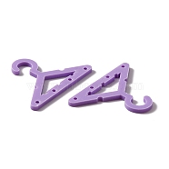 Transparent Acrylic Earring Display Accessories, for Earring Organizer Holder, Clothes Hanger shape, Medium Purple, 3.95x5.5x0.3cm, Hole: 2mm(EDIS-WH0030-08E)