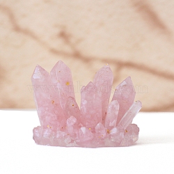 Natural Rose Quartz Crystal Cluster Shape Home Decoration, Feng Shui Figurines, 90x70mm(PW-WG57F79-03)