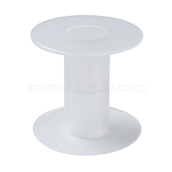 Eco-Friendly Plastic Spools, Wheel, Clear, 23x56mm(X-UNKW-P001-01)