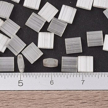 MIYUKI TILA Beads, Japanese Seed Beads, 2-Hole, (TL2592) Antique Ivory Silk Satin, 5x5x1.9mm, Hole: 0.8mm, about 118pcs/10g