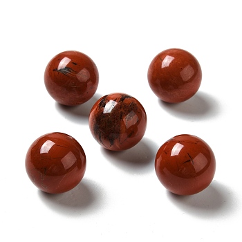 Natural Red Jasper Beads, No Hole/Undrilled, Round, 25~25.5mm