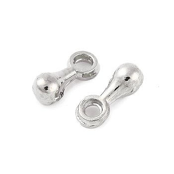 Alloy Charms, Chain Extender Drop, Teardrop, Platinum Color, 7mm long, 2.5mm wide , hole: about 1.5mm