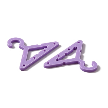 Transparent Acrylic Earring Display Accessories, for Earring Organizer Holder, Clothes Hanger shape, Medium Purple, 3.95x5.5x0.3cm, Hole: 2mm