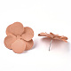 Spray Painted Iron Stud Earring Settings(IFIN-N004-01G)-1