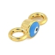 Rack Plating Brass Enamel Evil Eye Connector Charms(KK-A234-031G)-3