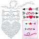 Valentine's Day Theme Heart Carbon Steel Cutting Dies Stencils Set(DIY-CP0009-55)-1