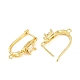 Brass Micro Pave Cubic Zirconia Hoop Earring Findings(CU-CBAB5B4-07G)-2