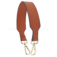 Cow Leather Bag Straps, Wide Bag Handles, with Zinc Alloy Swivel Clasps, Purse Making Accessories, Saddle Brown, 420x35.5x3.5mm(PURS-WH0001-57B)
