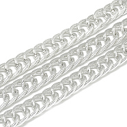 Unwelded Aluminum Double Link Chains, Silver Color Plated, 17x11.3x2mm(CHA-S001-069)