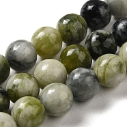 Natural Xiuyu Jade Beads Strands, Round, 10~10.5mm, Hole: 1.5mm, about 39pcs/strand, 15.83''(40.2cm)(G-H298-A08-04)
